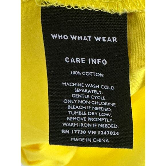 Who What Wear Maxi Tiered Dress Yellow Sleeveless Crewneck Vacay Summer XL - Picture 4 of 8